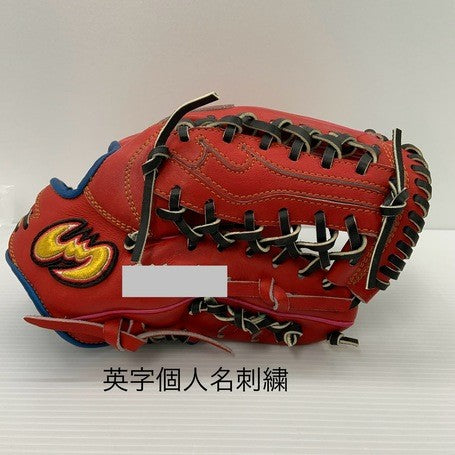 中古品 ジームス Zeems ハイレベルオーダー 軟式 内野手用 オーダーグローブ 刺繍入り 3999
