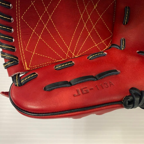 中古品 ジュンケイグラブ JUNKEI-GLOVE 硬式 オールラウンド用オーダーグローブ JG-113 刺繍入り 4465