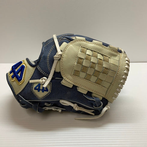 中古品 44 フォーティーフォー デニム 軟式硬式兼用 内野手用グローブ 4646