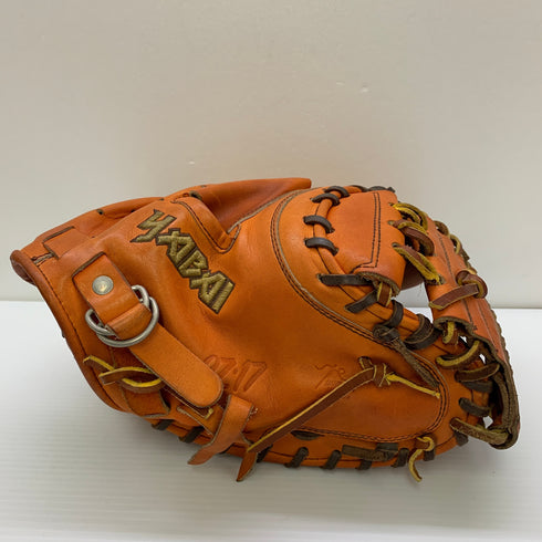 ヤバイ YABAI 軟式・硬式兼用 大人 一般 キャッチャーミット 捕手 グローブ グラブ 右投げ 中古品 野球 1373