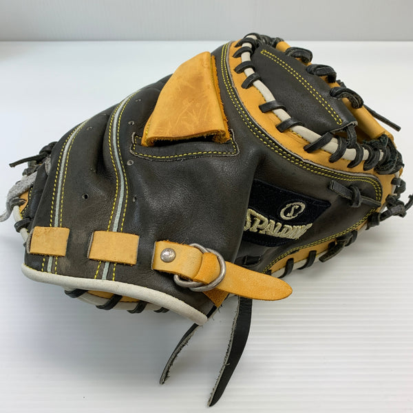 SPALDING 軟式 大人 一般 キャッチャーミット 捕手 グローブ グラブ 右投げ SPMN-52 中古品 野球 7046