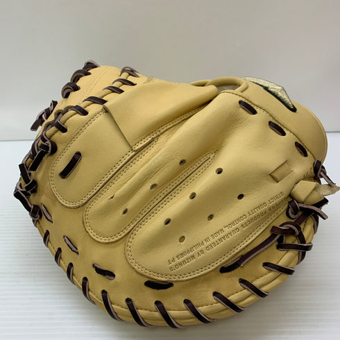 ミズノ MIZUNO グローバルエリート 軟式 大人 一般 キャッチャーミット 捕手 グローブ グラブ 右投げ 1AJCR32510 中古品 グローブ袋付き 野球 7956