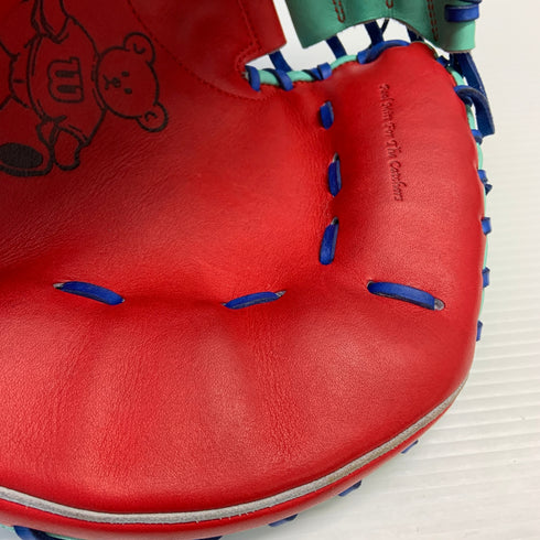 ウィルソン Wilson ベア 軟式 大人 一般 キャッチャーミット 捕手 グローブ グラブ 右投げ 中古品 グローブ袋付き 野球 8631