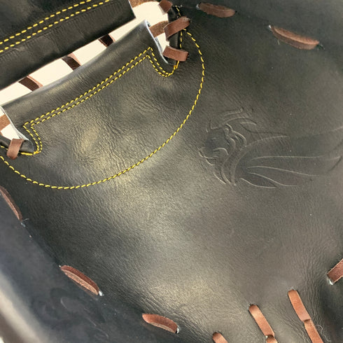 ジェニュイン Genuine 硬式 大人 一般 キャッチャーミット 捕手 グローブ グラブ 右投げ 中古品 野球 6493