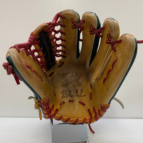 東駒 BULL TOKYO 軟式 大人 一般 内野手用 グローブ グラブ 右投げ 中古品 グローブ袋付き 野球 7153