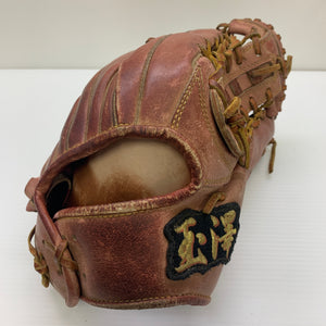 玉澤 TAMAZAWA タマザワ 軟式 大人 一般 外野手用 グローブ グラブ 右投げ 中古品 野球 9555