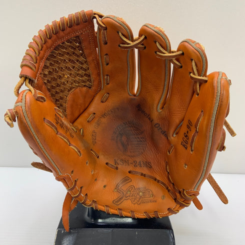 久保田スラッガー KSN-24MS 江頭重利 90歳記念限定 軟式 大人 一般 内野手用 グローブ グラブ 右投げ 中古品 グローブ袋付き 野球 9245