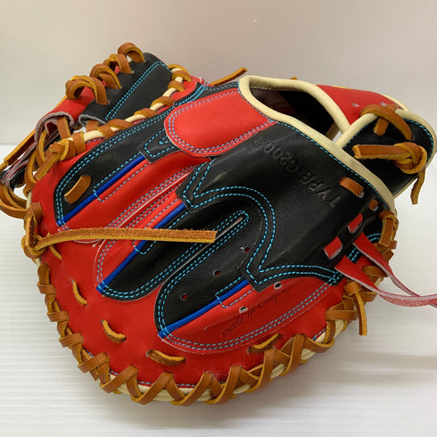 要 軟式 大人 一般 キャッチャーミット 捕手 グローブ グラブ 右投げ TYPE-C200R タグ付き グローブ袋付き 野球 6626