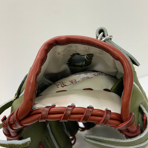 ジュンケイグラブ JUNKEI-GLOVE オリーブカラー 軟式 大人 一般 投手用 グローブ ピッチャー グラブ 右投げ JG-188AR 中古品 グローブ袋付き 野球 6013