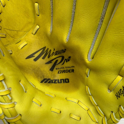 中古品 ミズノ MIZUNO ミズノプロオーダー 硬式 投手グローブ HAGA 刺繍有り 4857