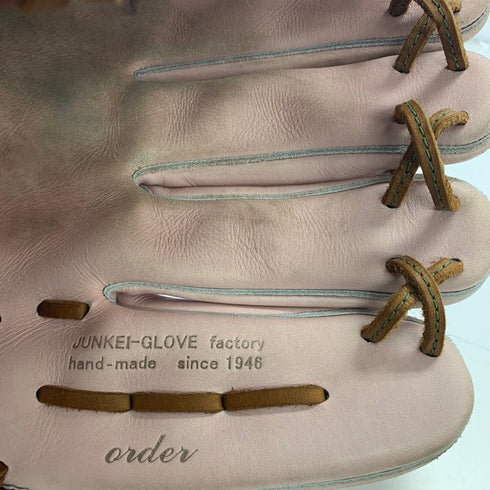 中古品 ジュンケイグラブ JUNKEI-GLOVE オーダー 軟式 投手用グローブ JG-141AR 刺繍有り 5326