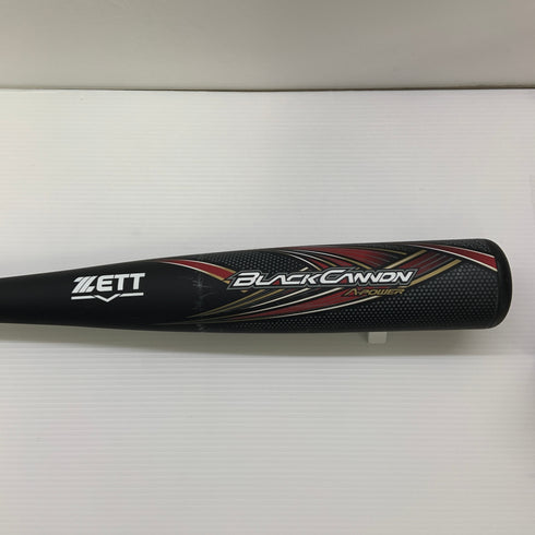 ゼット ZETT ブラックキャノンAパワー 少年軟式 子ども FRP製バット BCT75370 トップバランス 中古 野球 8654