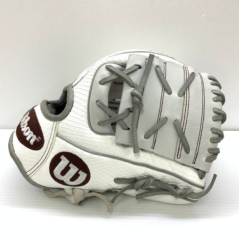 ウィルソン Wilson Wannabe Hero DUAL スネークスキン 軟式 大人 一般 内野手用 グローブ グラブ 右投げ 中古品 野球 1368