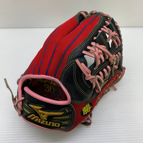 ミズノ MIZUNO ミズノプロ 軟式 大人 一般 内野手用 グローブ グラブ 右投げ オーダー 中古品 グローブ袋付き 野球 8117