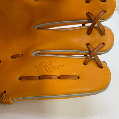 リュウ RYU 硬式 大人 一般 内野手用 グローブ グラブ 右投げ 中古品 グローブ袋付き 野球 6017