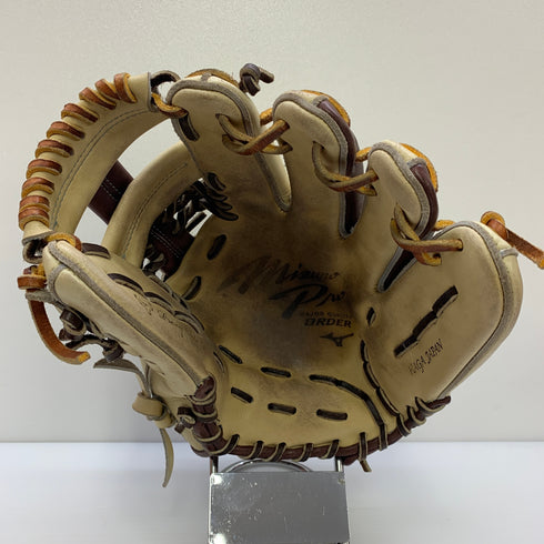 ミズノ MIZUNO ミズノプロ HAGAJAPAN 軟式 大人 一般 内野手用 グローブ グラブ 右投げ オーダー 中古品 グローブ袋付き 野球 8282