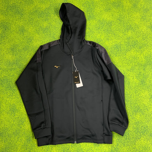 ミズノ MIZUNO 野球 スウェットパーカーストレッチスウェットフーディ Oサイズ ブラック 12JEBK7909 H-4392