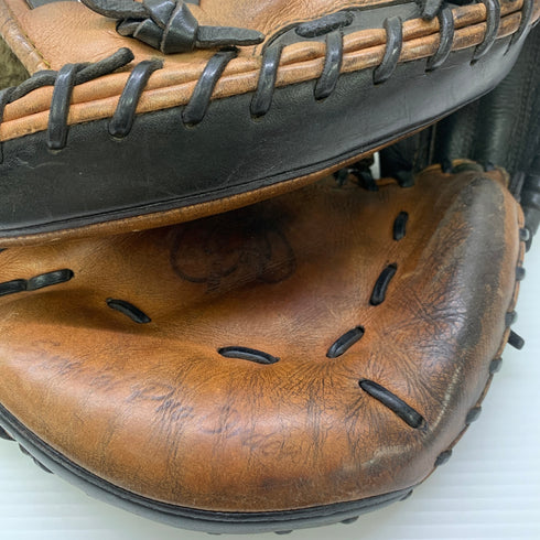 ハタケヤマ HATAKEYAMA 硬式 大人 一般 キャッチャーミット 捕手 グローブ グラブ 右投げ オーダー 中古品 野球 9350