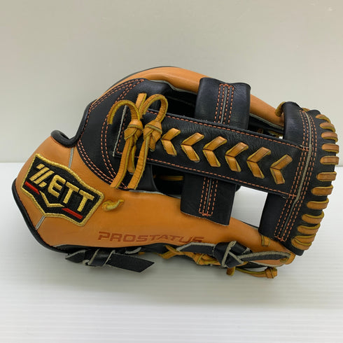 ゼット ZETT プロステイタス PROSTATUS 吉川モデル 軟式 大人 一般 内野手用 グローブ グラブ 右投げ オーダー 中古品 グローブ袋付き 野球 1055