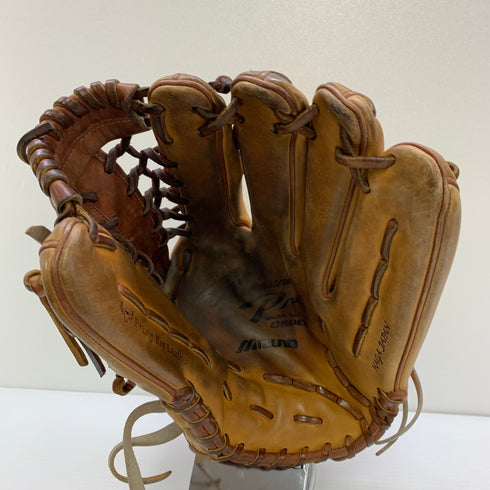 ミズノ MIZUNO ミズノプロ mizunopro HAGA製 硬式 大人 一般 外野手用 グローブ グラブ 右投げ 中古品 野球 1156