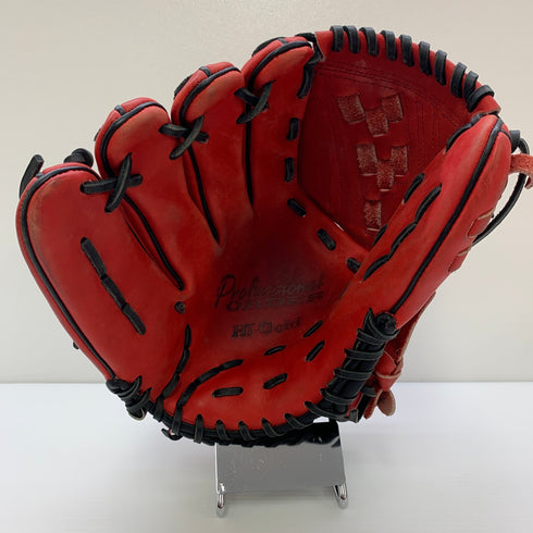 ハイゴールド HI-GOLD プロフェッショナル 硬式 大人 一般 投手用 グローブ ピッチャー グラブ 右投げ オーダー 中古品 野球 8439