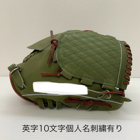ジュンケイグラブ JUNKEI-GLOVE オリーブカラー 軟式 大人 一般 投手用 グローブ ピッチャー グラブ 右投げ JG-188AR 中古品 グローブ袋付き 野球 6013