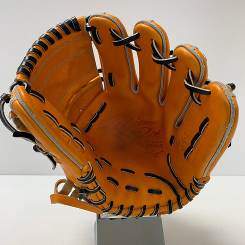 ミズノ MIZUNO ミズノプロ HAGAJAPAN 軟式 大人 一般 内野手用 グローブ グラブ 右投げ オーダー 中古品 グローブ袋付き 野球 6124