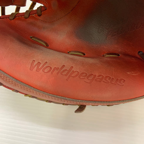 ワールドペガサス WORLD PEGASUS 軟式 大人 一般 キャッチャーミット 捕手 グローブ グラブ 右投げ 中古品 グローブ袋付き 野球 9310