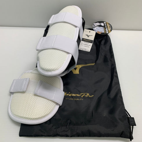 ミズノ MIZUNO フットガード フリー/右足左打者用 ホワイト 高校野球ルール対応 1DJLG50101 H-4368