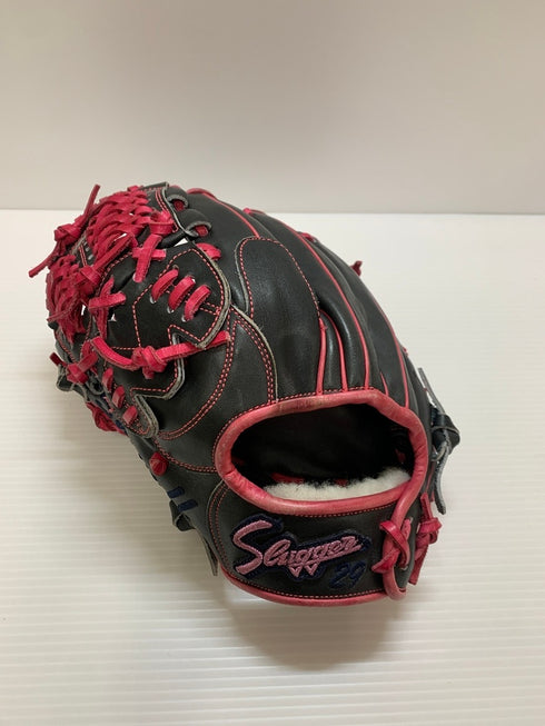 中古品 久保田スラッガー KUBOTA SLUGGER オーダー 硬式 内野手用グローブ 刺繡有り 左投げ 3633