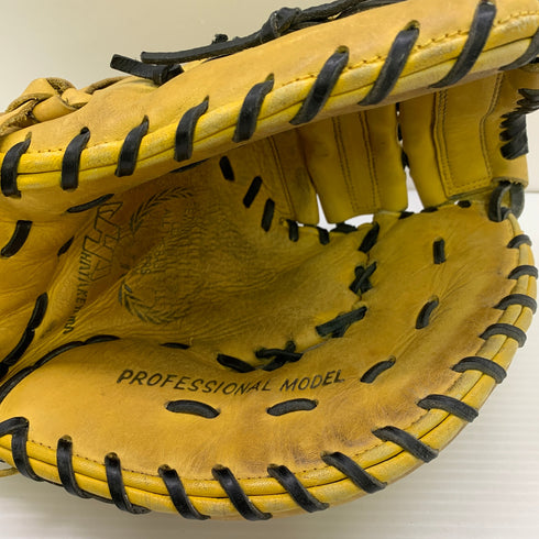 ハタケヤマ HATAKEYAMA TH-371Y 軟式 大人 一般 ファーストミット 一塁手 グローブ グラブ 右投げ 中古品 野球 1190