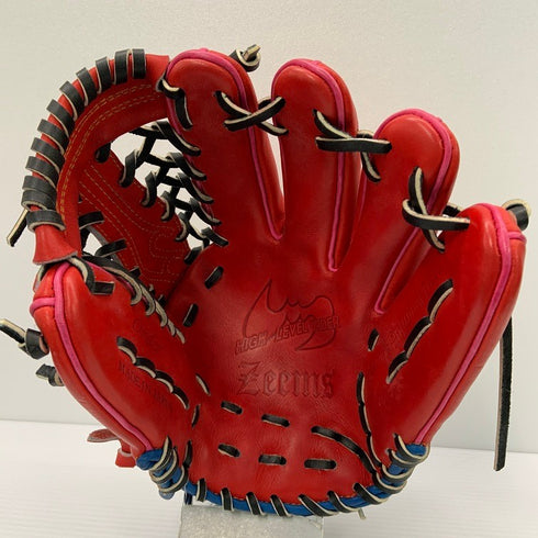 中古品 ジームス Zeems ハイレベルオーダー 軟式 内野手用 オーダーグローブ 刺繍入り 3999