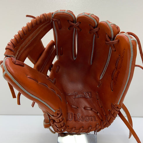 ウィルソン Wilson BasicLabW 軟式 大人 一般 内野手用 グローブ グラブ 右投げ 87型 中古品 野球 7260
