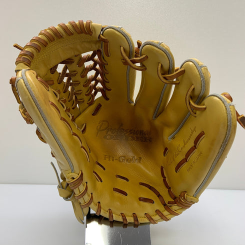 ハイゴールド HI-GOLD プロフェッショナル 硬式 大人 一般 内野手用 グローブ グラブ 右投げ オーダー 中古品 野球 8528