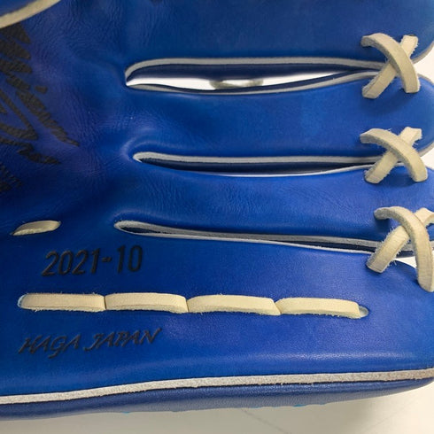 中古品 ミズノ MIZUNO ミズノプロ オーダー 軟式 外野手用グローブ HAGA製 刺繍有り 5328