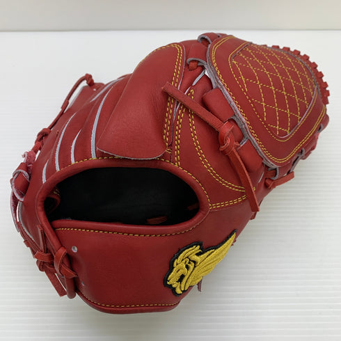 ジェニュイン Genuine 硬式 大人 一般 投手用 グローブ ピッチャー グラブ 右投げ 中古品 グローブ袋付き 野球 6769