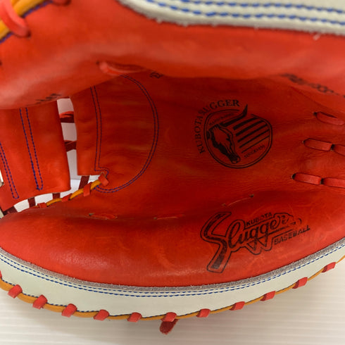 久保田スラッガー KUBOTA SLUGGER 硬式 大人 一般 キャッチャーミット 捕手 グローブ グラブ 右投げ 中古品 箱・グローブ袋付き 野球 6735