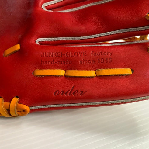 中古品 ジュンケイグラブ JUNKEI-GLOVE 限定 QUREHA 軟式 投手用グローブ JG-103AR 刺繍有り 4224