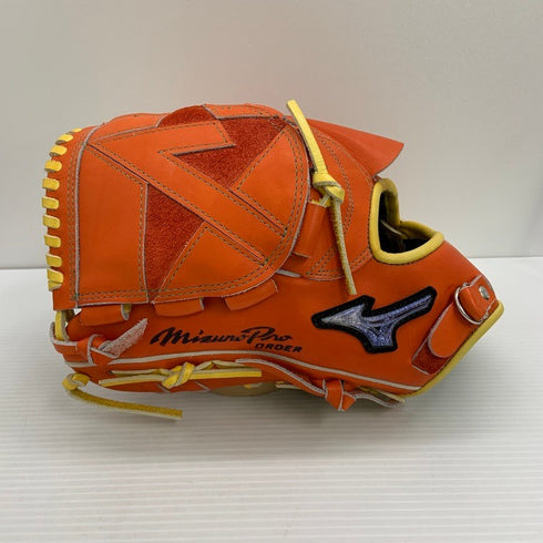 中古品 ミズノ MIZUNO ミズノプロ オーダー 軟式 投手用グローブ 刺繍入り 左投げ 3508