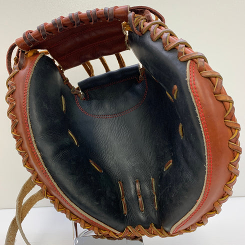 ゴリラ印の野球道具 硬式 大人 一般 キャッチャーミット 捕手 グローブ グラブ 右投げ 中古品 グローブ袋付き 野球 6902
