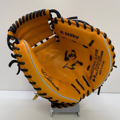 ハタケヤマ HATAKEYAMA 硬式 大人 一般 キャッチャーミット 捕手 グローブ グラブ 右投げ K-M9by 中古品 野球 7081