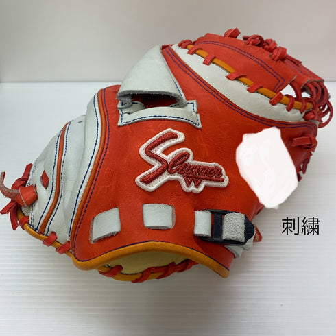 久保田スラッガー KUBOTA SLUGGER 硬式 大人 一般 キャッチャーミット 捕手 グローブ グラブ 右投げ 中古品 箱・グローブ袋付き 野球 6735