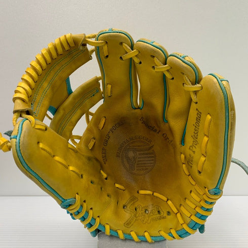 中古品 久保田スラッガー スペシャルオーダー 軟式 内野手用グローブ 刺繍入り 4128