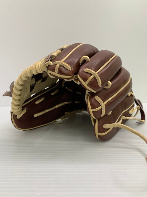 中古品 アサダスポーツ オーダー 硬式 内野手用 グローブ 刺繍入り 3877