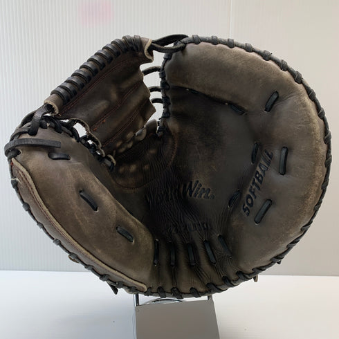ミズノ MIZUNO ワールドウィン ソフトボール用 大人 一般 キャッチャーミット 捕手 グローブ グラブ 右投げ 中古品 野球 8746