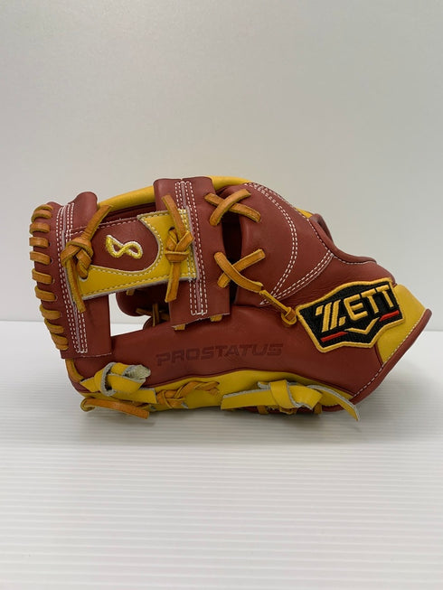 中古品 ゼット ZETT プロステイタス オーダー 軟式 内野手用グローブ BRGPRO 刺繡有り 左投げ 3679