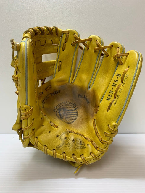 中古品 久保田スラッガー 軟式 内野手用グローブ KSN-MS-Ⅱ 3809