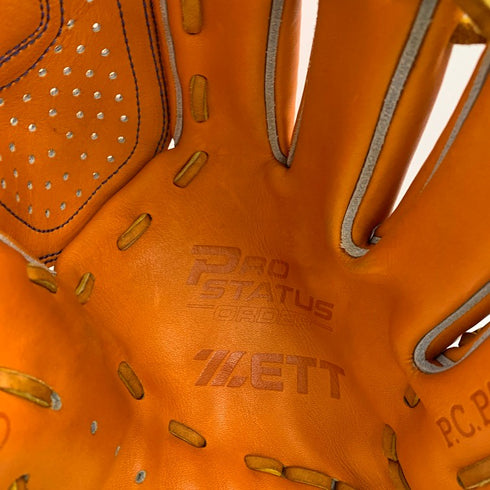 中古品 ゼット ZETT プロステイタス 硬式 内野手用オーダーグローブ 源田型 刺繍有り 4905