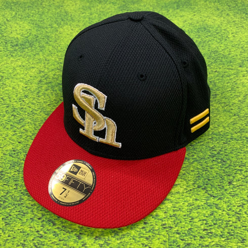 福岡ソフトバンクホークス プロコレクション ニューエラキャップ NPB80周年 7 1/2 H-4445