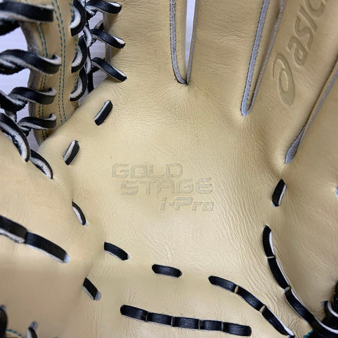 中古品 アシックス GOLDSTAGE I-PRO 軟式 外野手用グローブ 小指紐抜け 4647